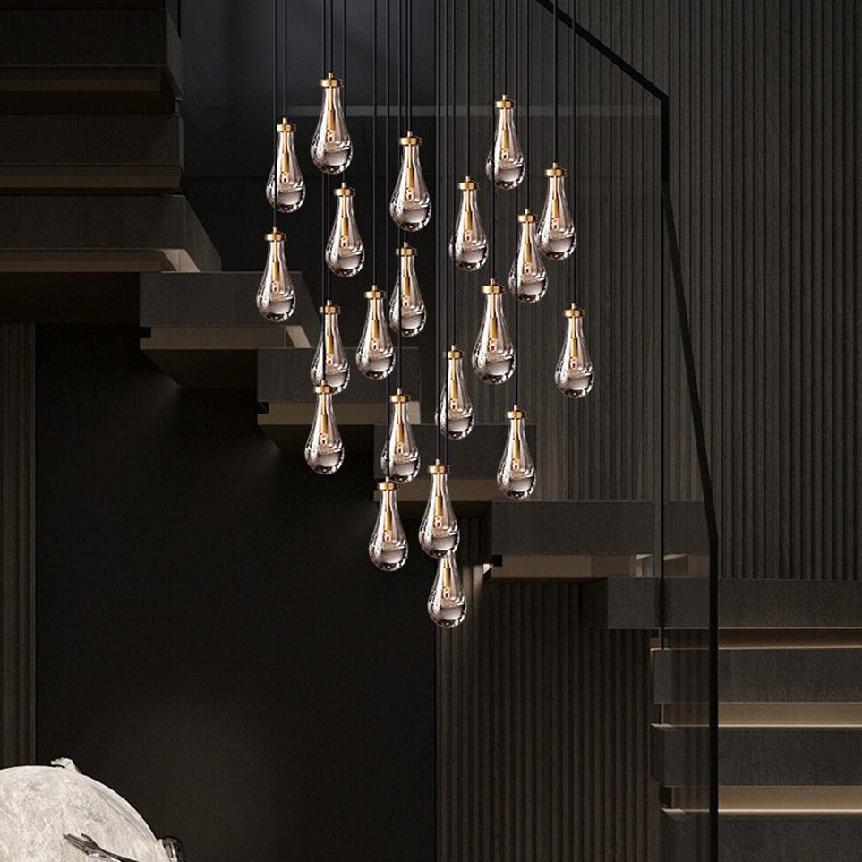 Luxury Raindrop Staircase Chandelier