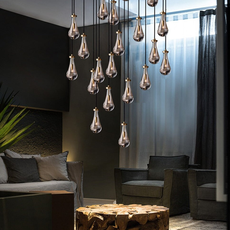 Luxury Raindrop Staircase Chandelier